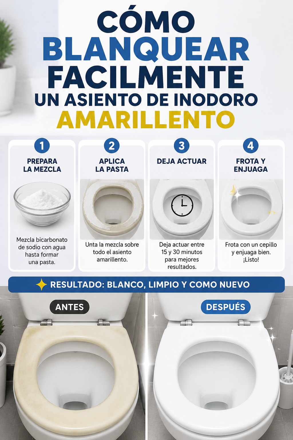 Cómo blanquear fácilmente un asiento de inodoro amarillento
