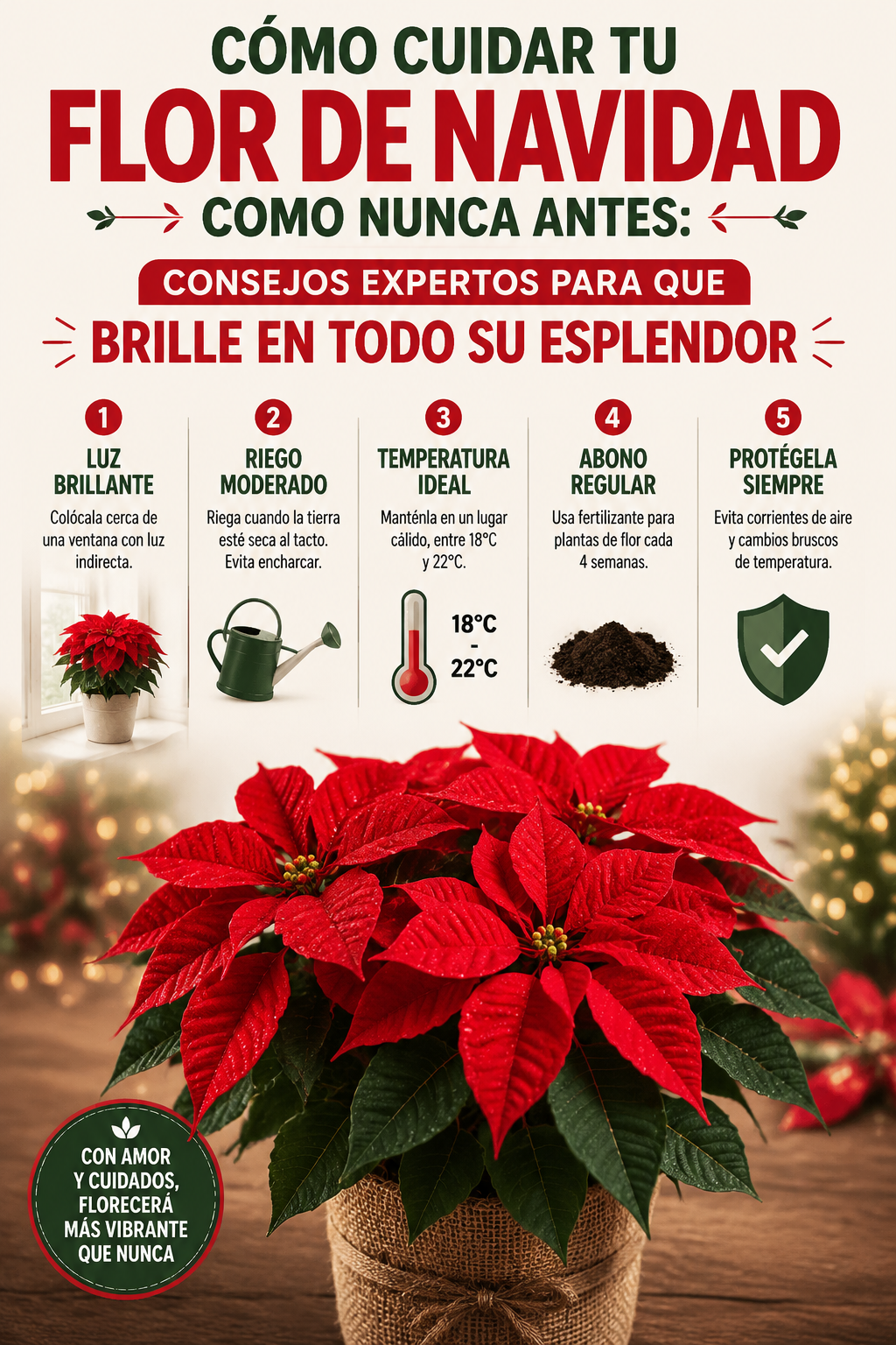 Cómo cuidar tu flor de Navidad como nunca antes: consejos expertos para que brille en todo su esplendor