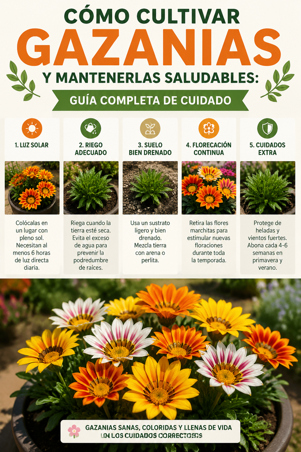 Cómo cultivar gazanias y mantenerlas saludables: Guía completa de cuidado