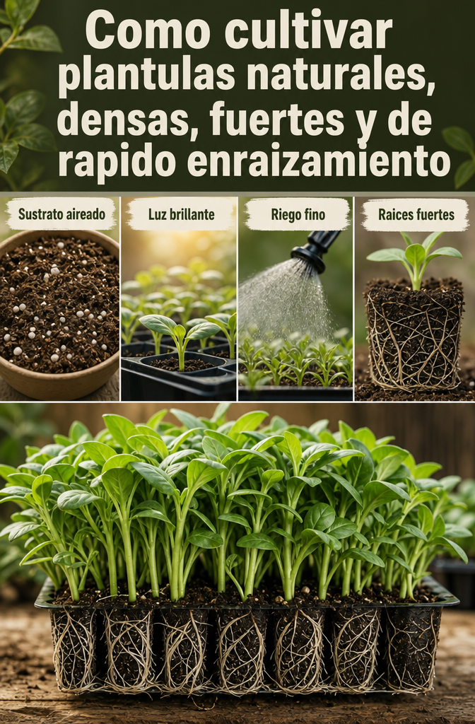 Cómo cultivar plántulas naturales, densas, fuertes y de rápido enraizamiento