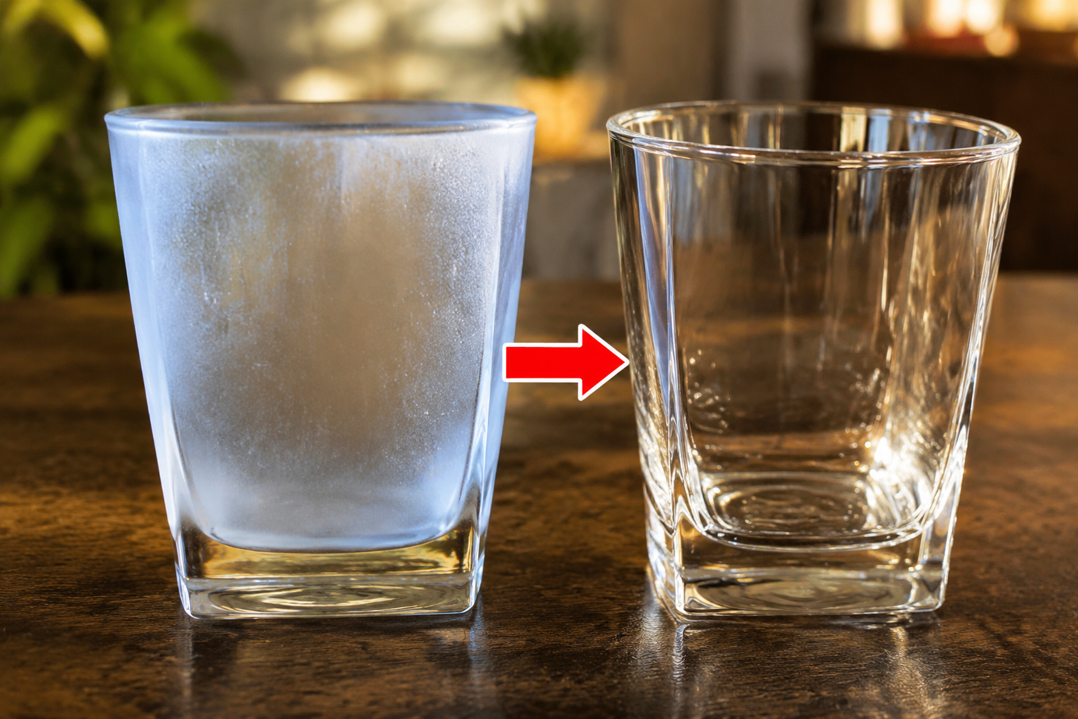 Cómo eliminar la película blanca de los vasos y devolverles su brillo