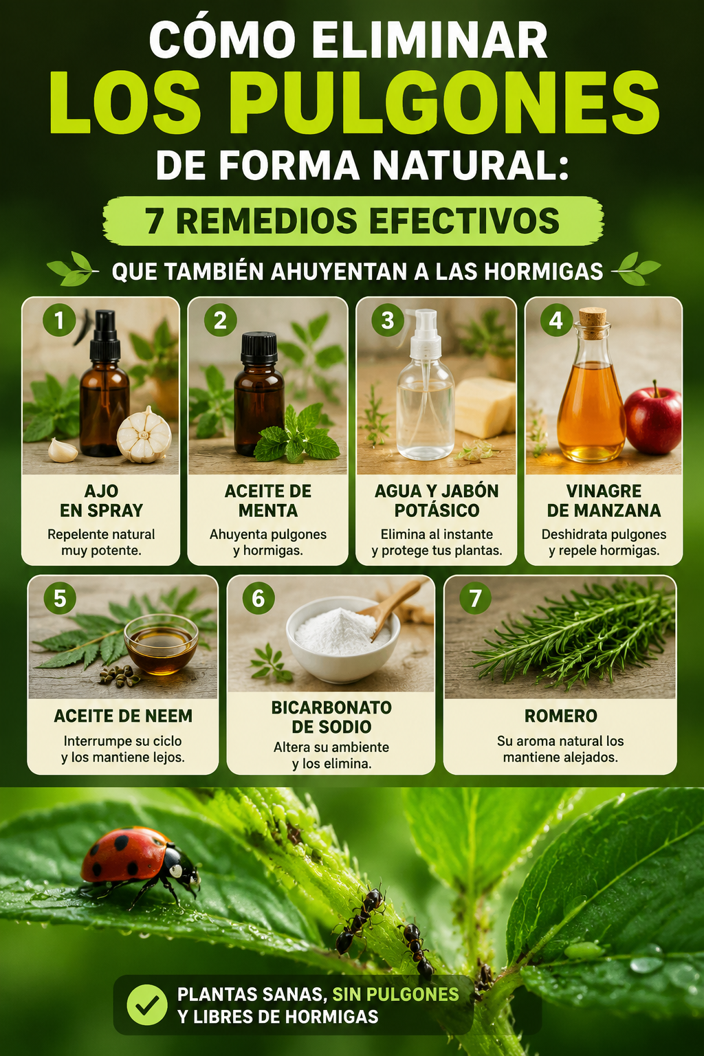 Cómo eliminar los pulgones de forma natural: 7 remedios efectivos que también ahuyentan a las hormigas