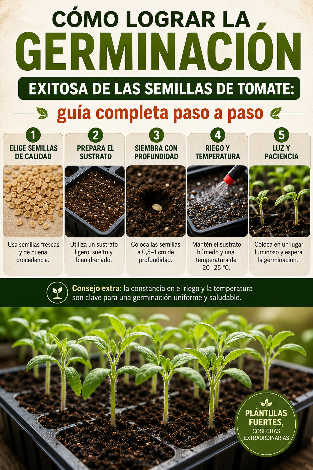 Cómo lograr la germinación exitosa de las semillas de tomate: guía completa paso a paso