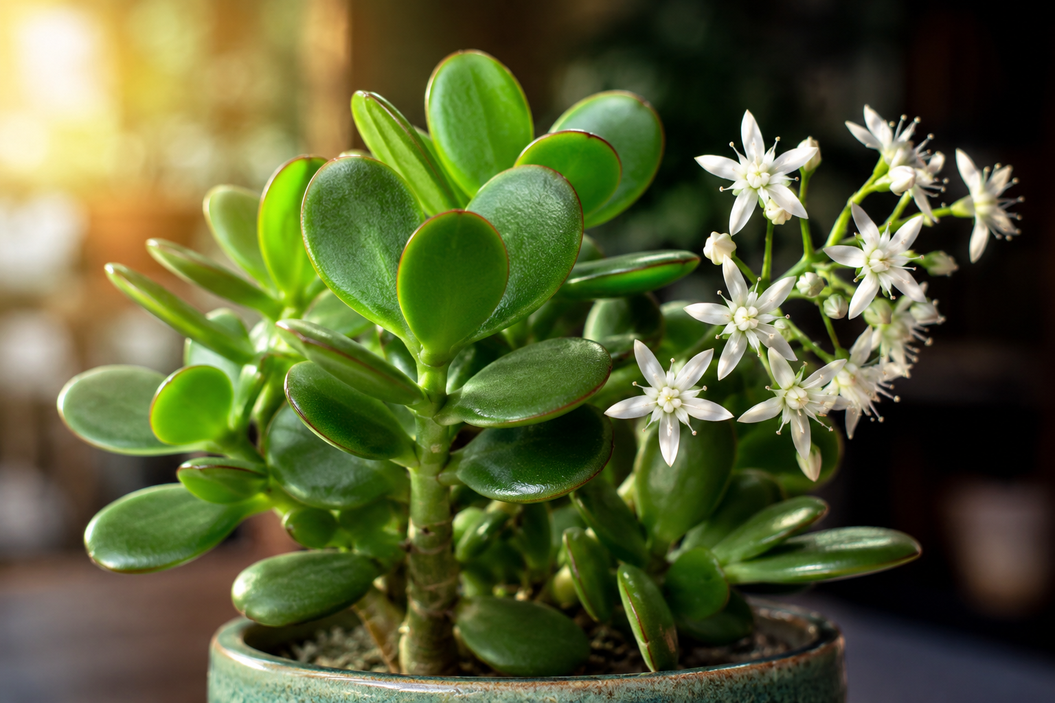 Cómo lograr que un árbol de jade florezca y perfumar toda la casa