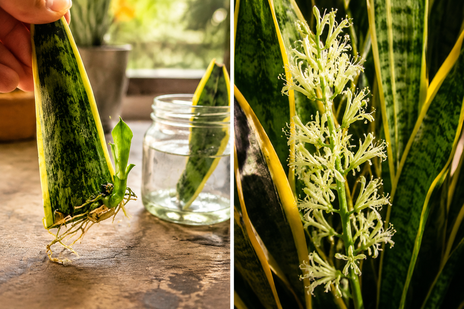 Cómo multiplicar la sansevieria con una sola hoja y lograr que florezca