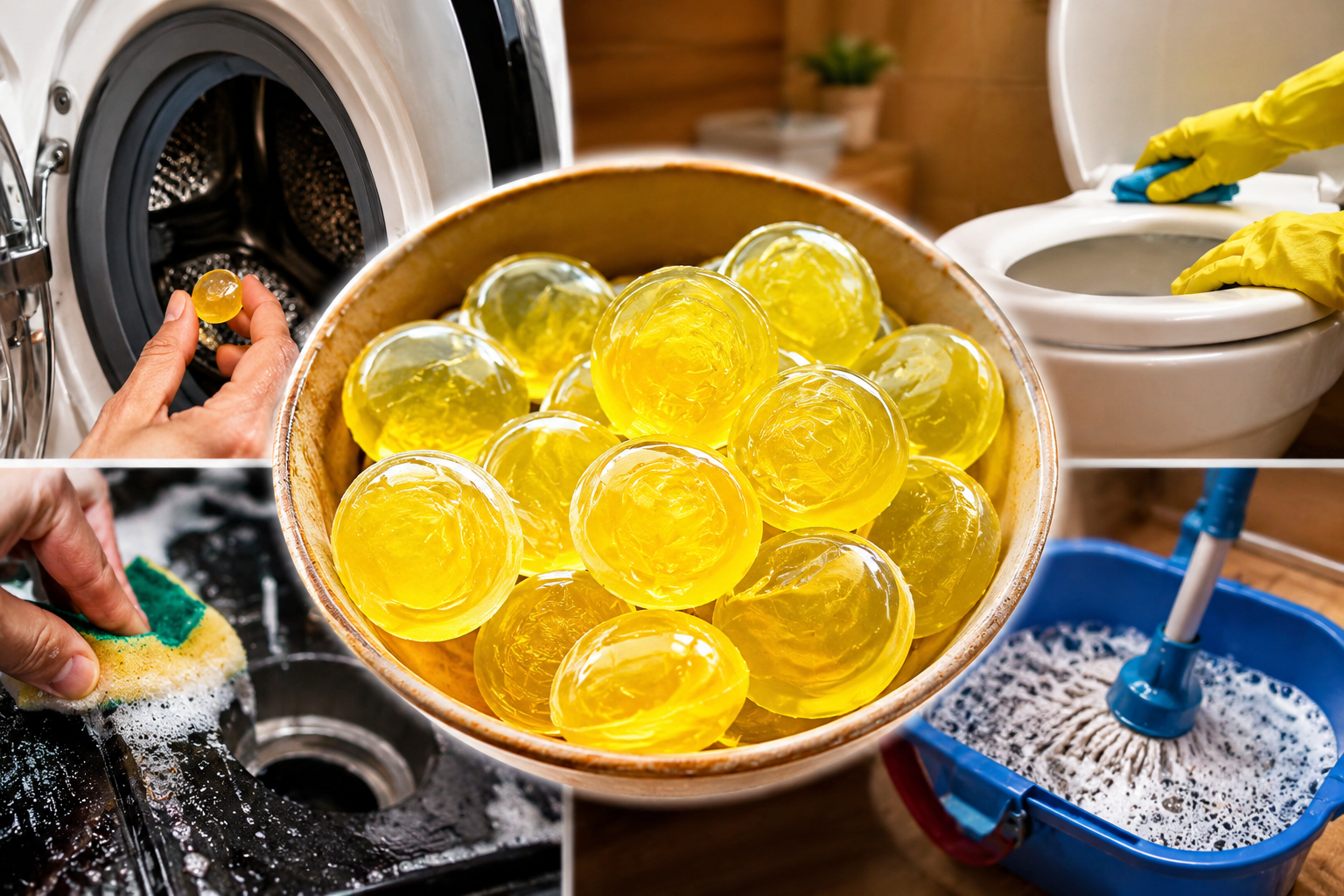 Cómo preparar bolas de jabón amarillo para limpiar toda la casa