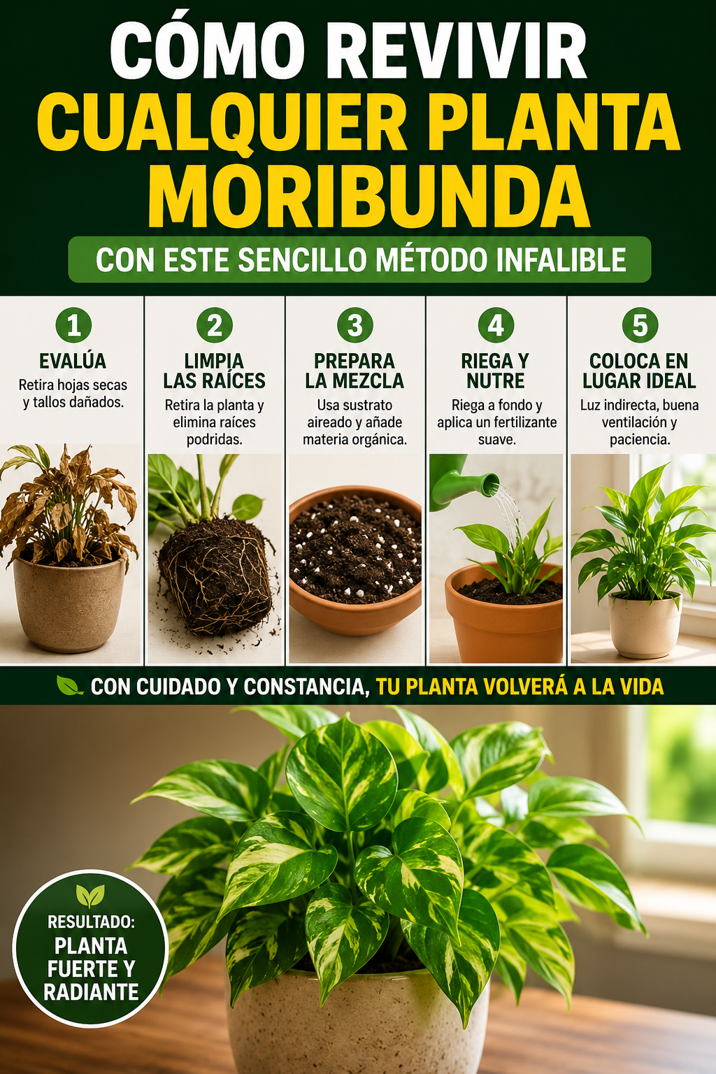 Cómo revivir cualquier planta moribunda con este sencillo método infalible