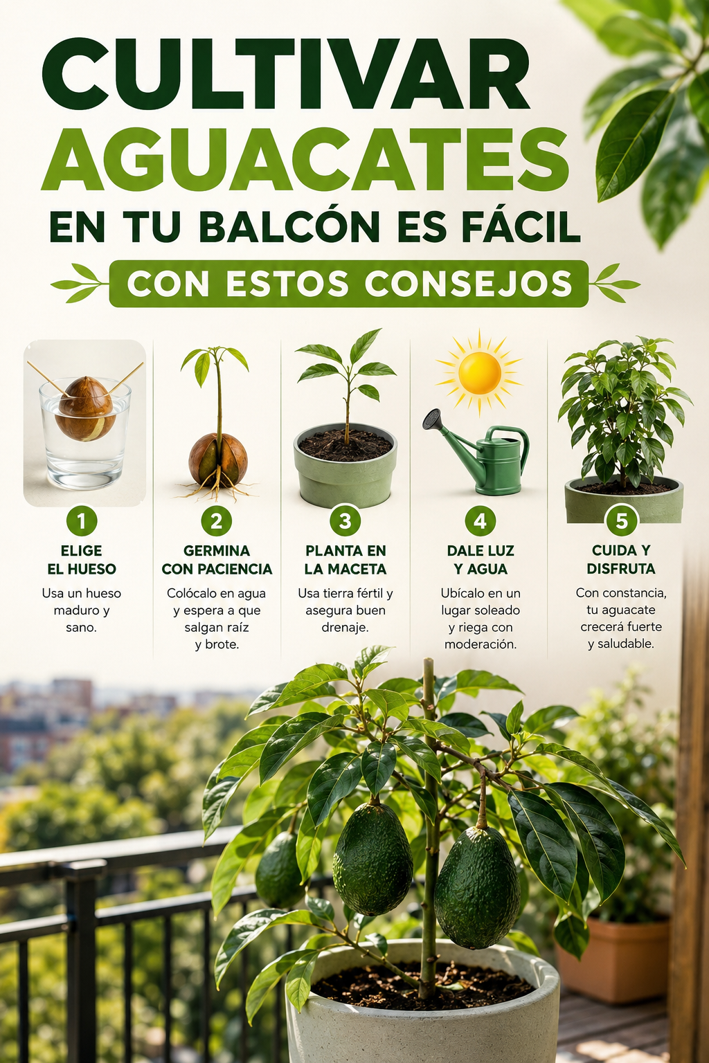 Cultivar aguacates en tu balcón es fácil con estos consejos