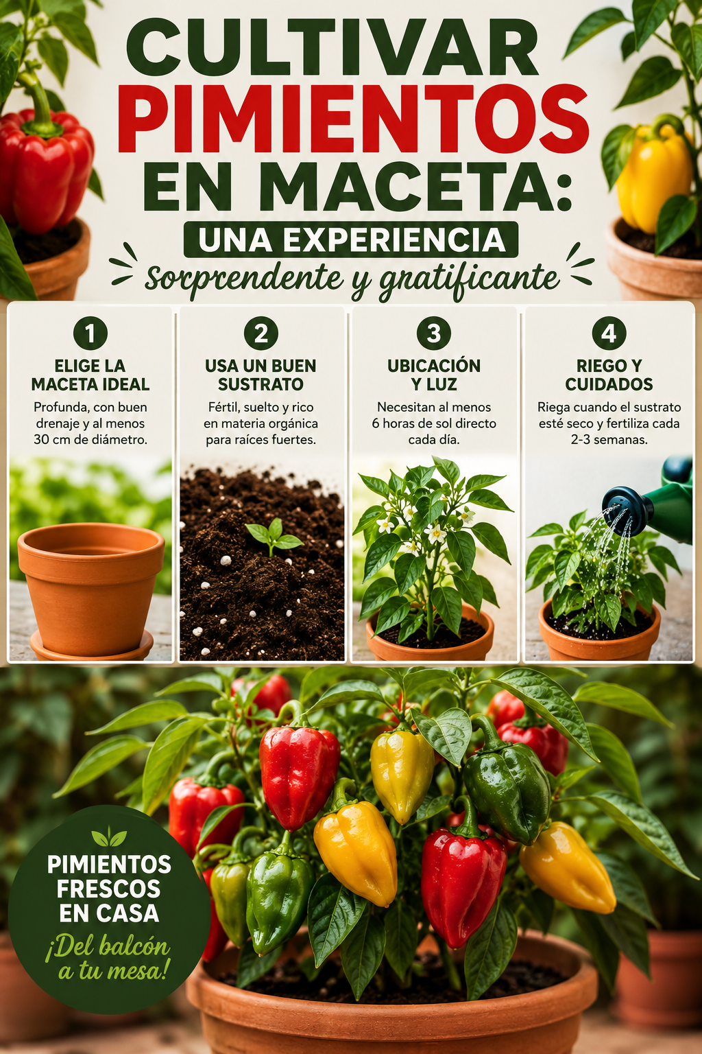 Cultivar pimientos en maceta: una experiencia sorprendente y gratificante