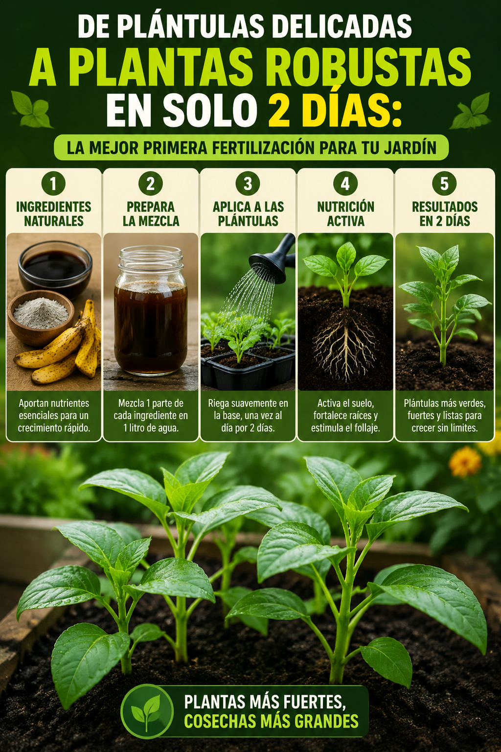 De plántulas delicadas a plantas robustas en solo 2 días: la mejor primera fertilización para tu jardín