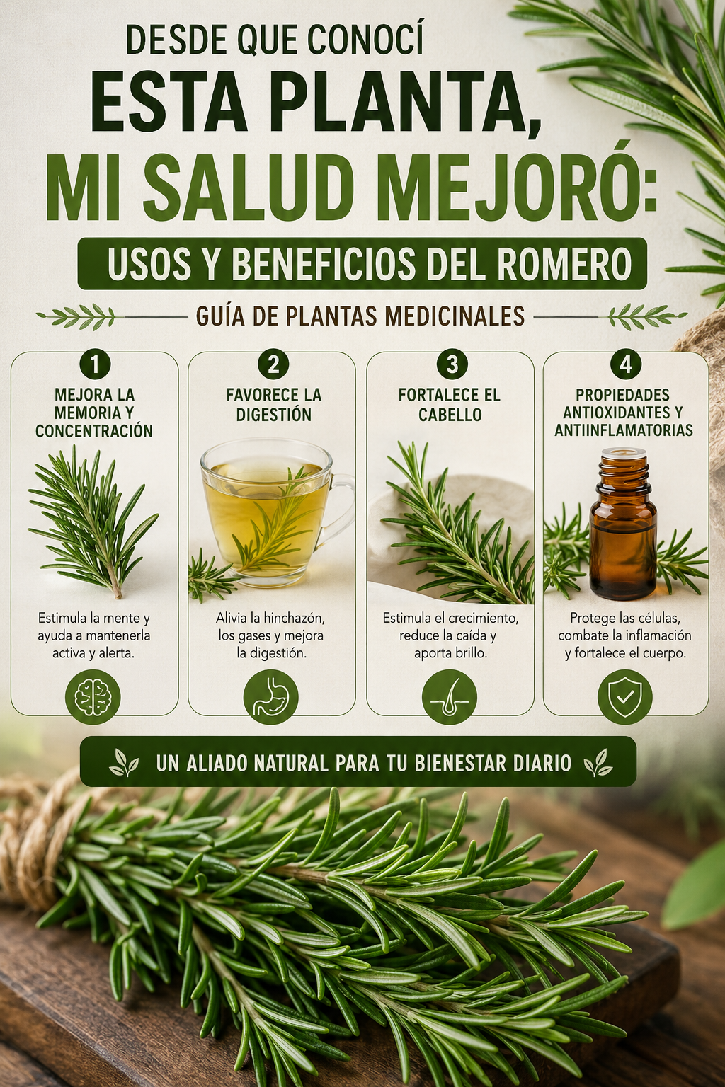 Desde que conocí esta planta, mi salud mejoró: usos y beneficios del romero (Guía de plantas medicinales)