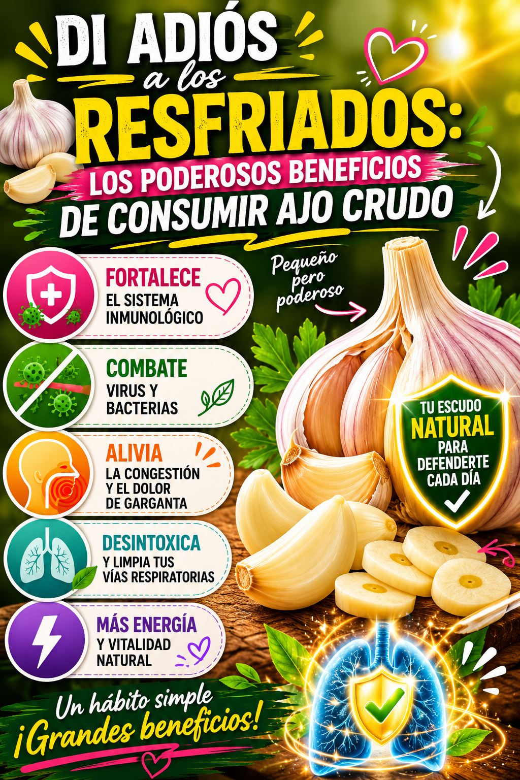 Di adiós a los resfriados: los poderosos beneficios de consumir ajo crudo