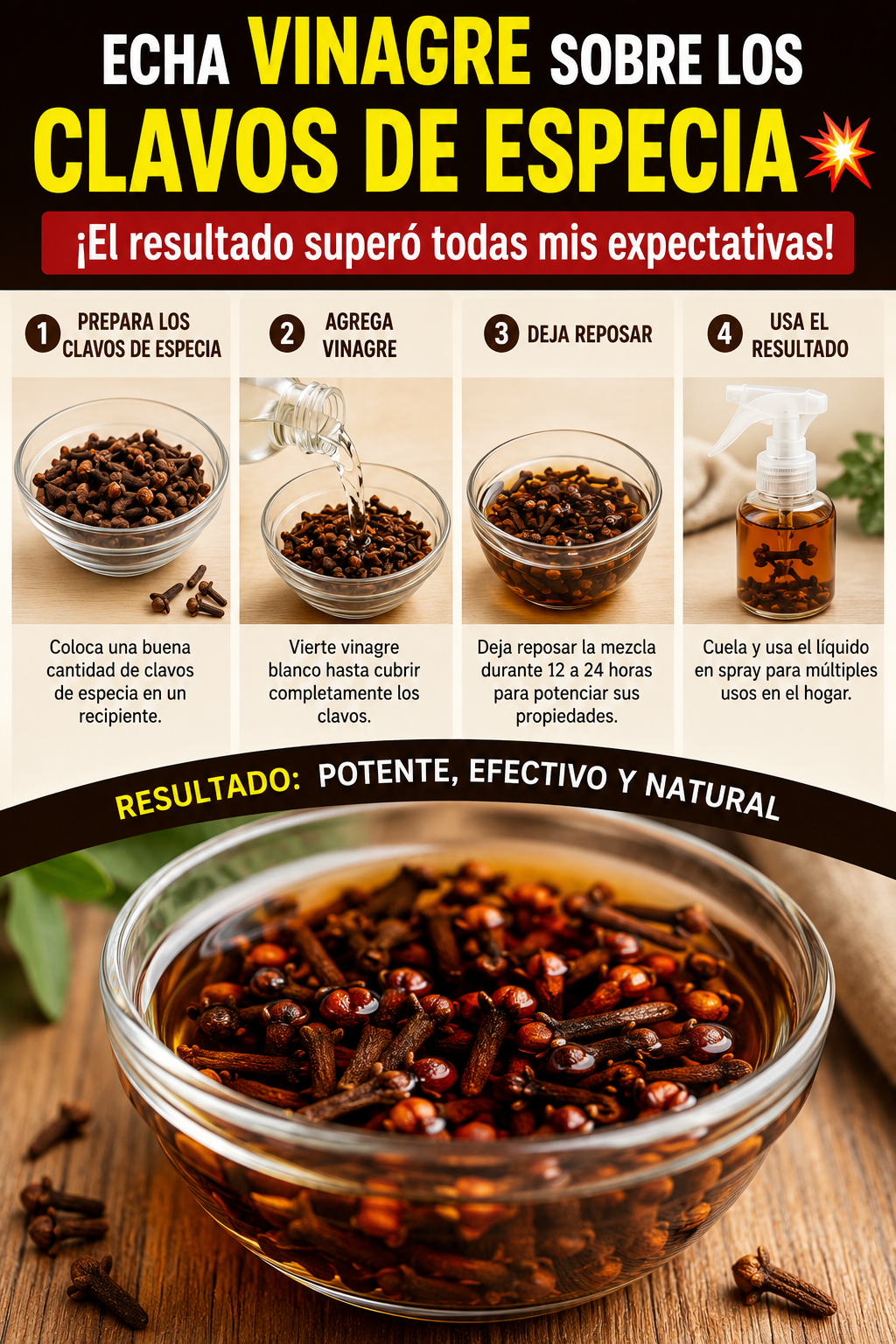 Echa VINAGRE sobre los CLAVOS DE ESPECIA 💥 ¡El resultado superó todas mis expectativas!