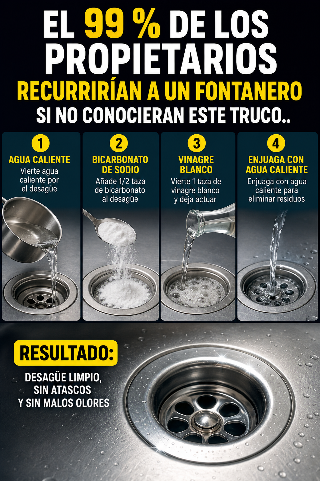 El 99 % de los propietarios recurrirían a un fontanero si no conocieran este truco.