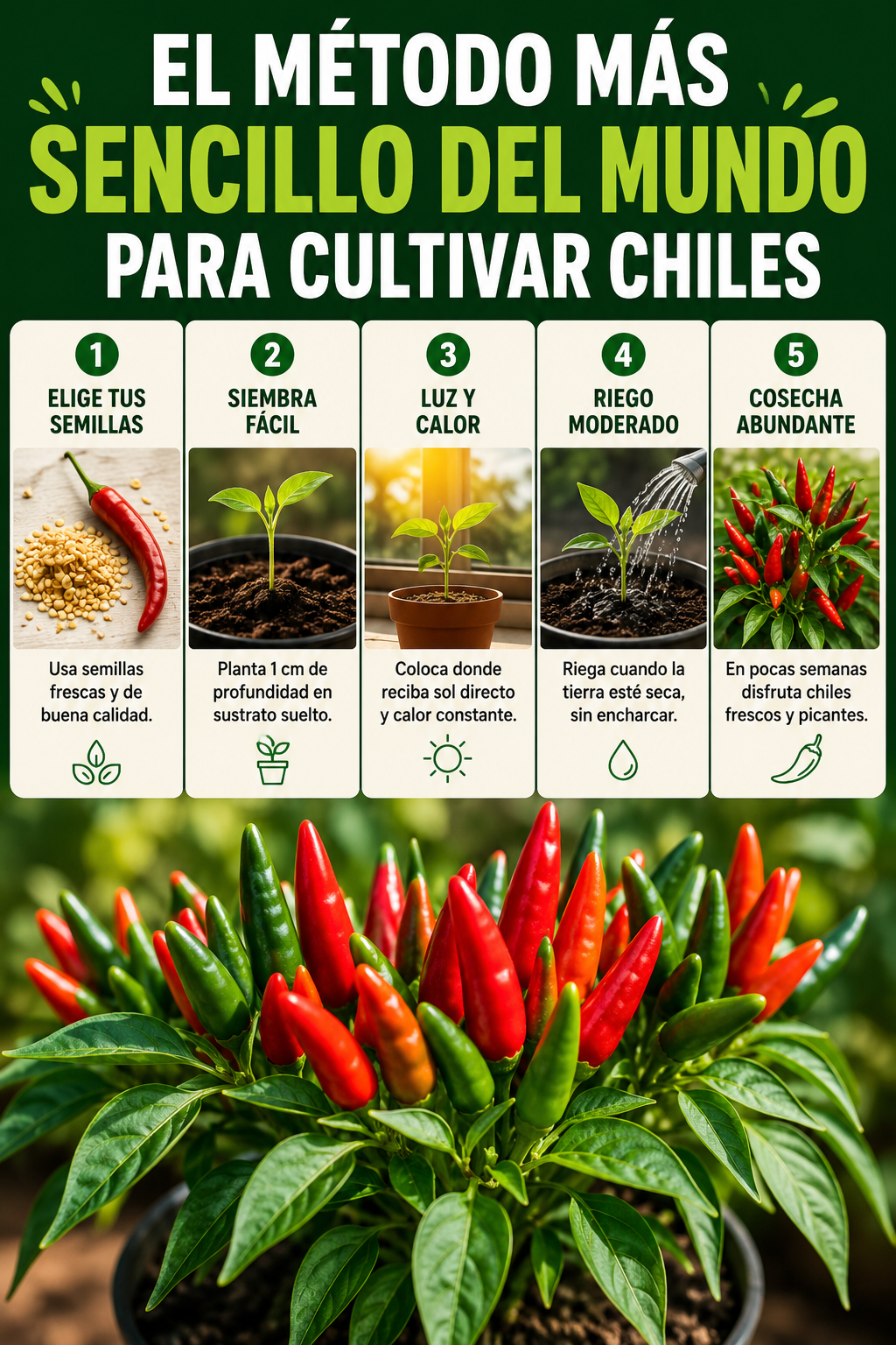 El método más sencillo del mundo para cultivar chiles