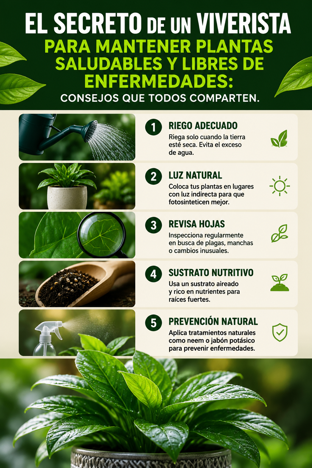 El secreto de un viverista para mantener plantas saludables y libres de enfermedades: consejos que todos comparten.