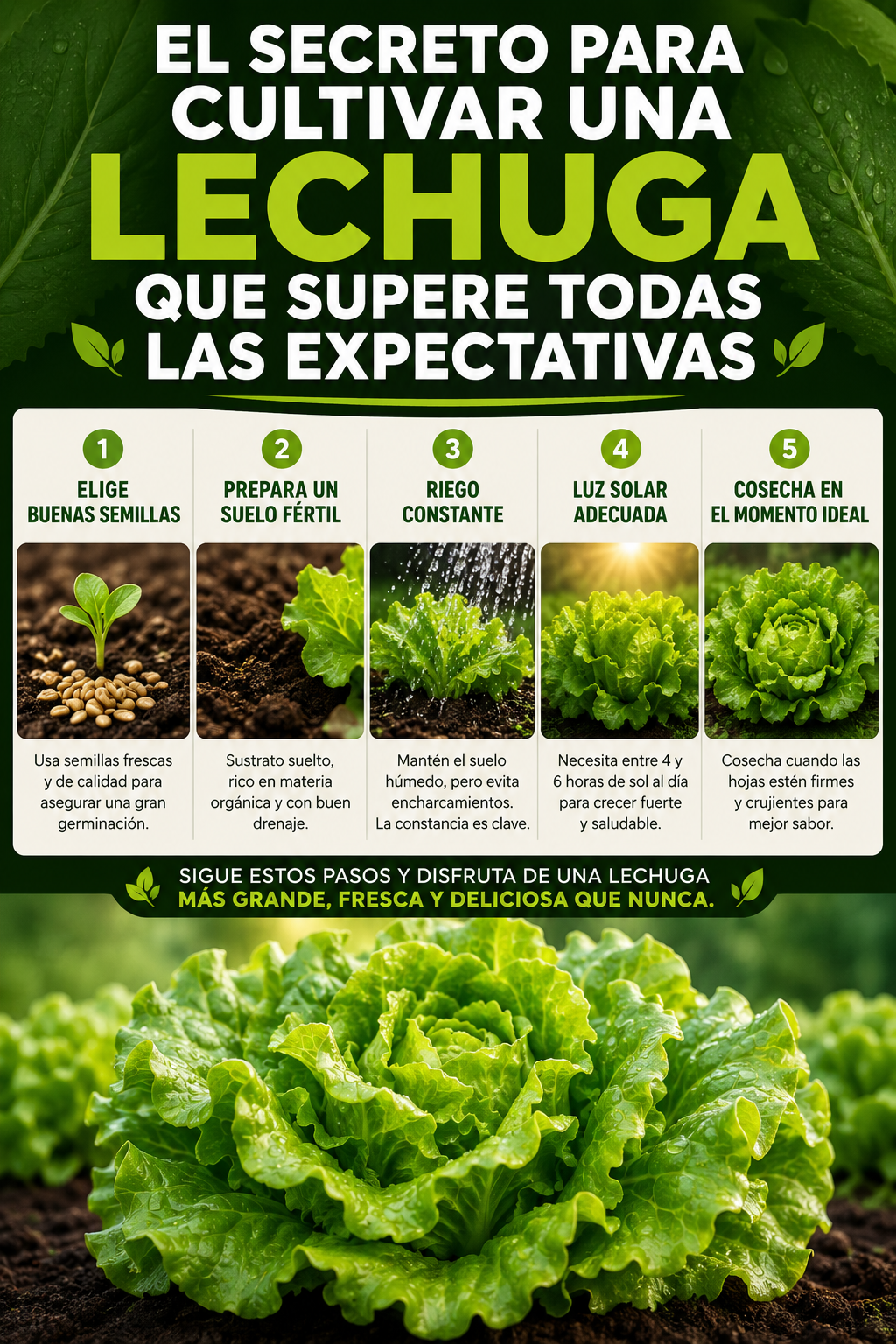 El secreto para cultivar una lechuga que supere todas las expectativas