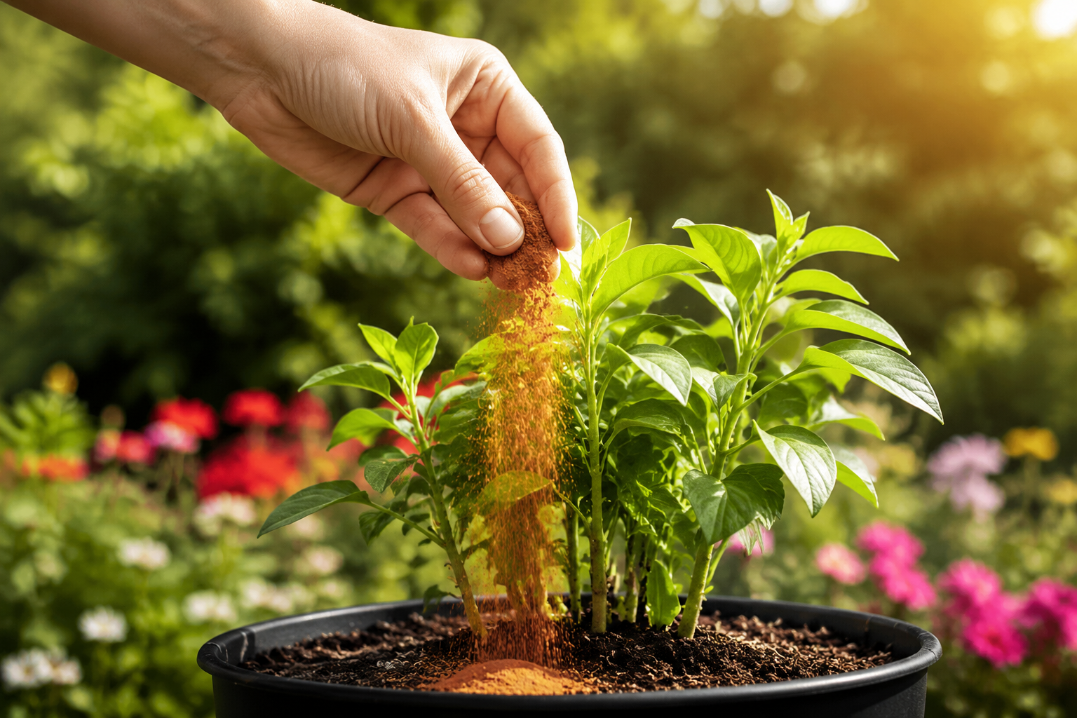 Espolvorea canela en la base de tus plantas para protegerlas de los hongos