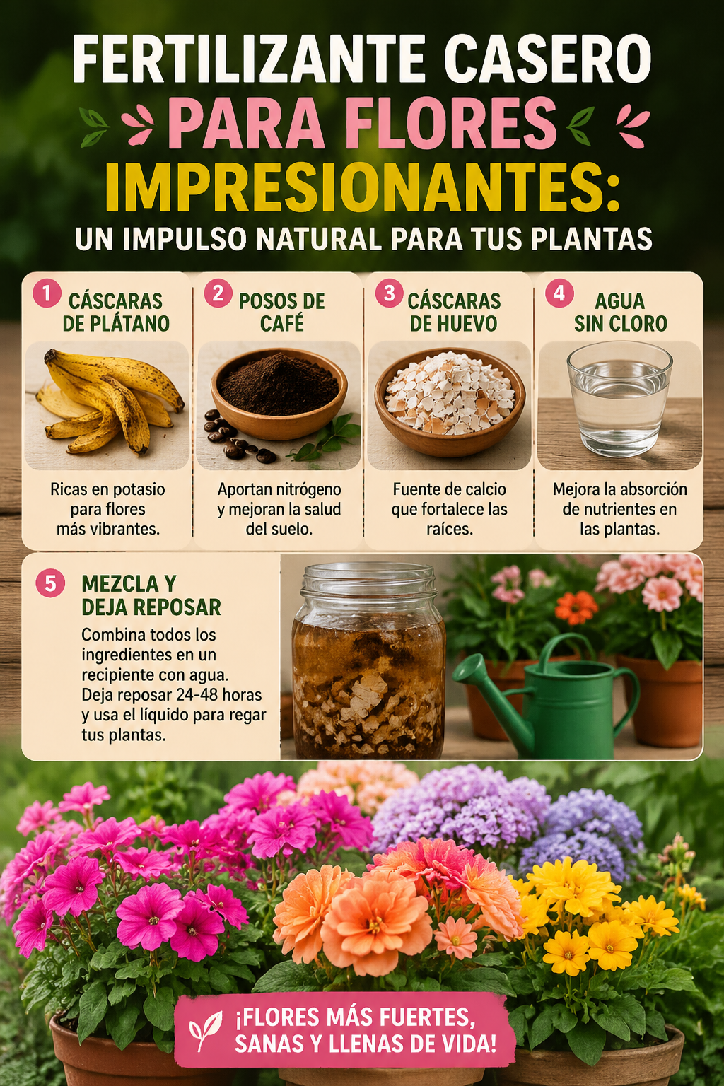 Fertilizante casero para flores impresionantes: un impulso natural para tus plantas