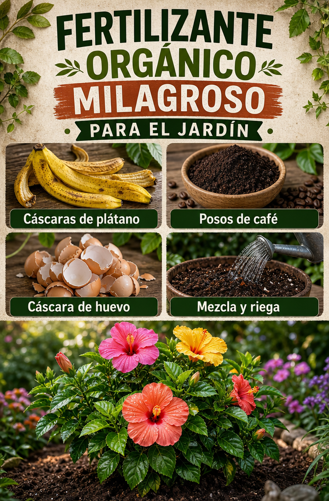 Fertilizante orgánico milagroso para el jardín