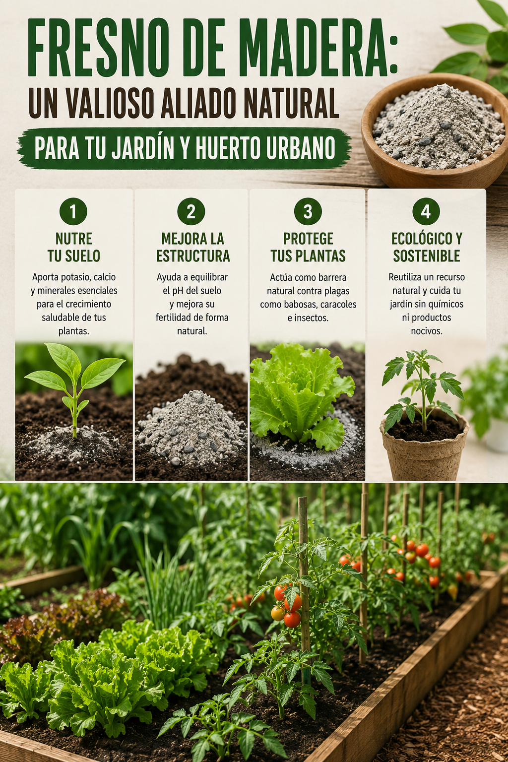 Fresno de madera: un valioso aliado natural para tu jardín y huerto urbano
