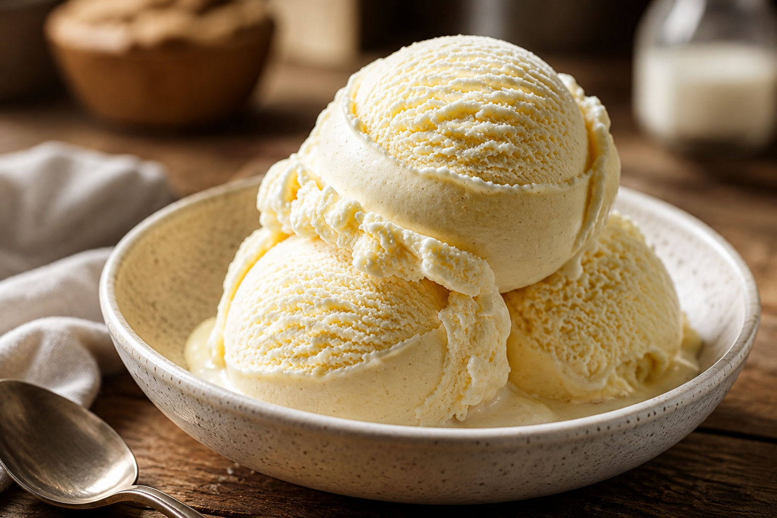 Helado Casero de Vainilla Sin Máquina, Cremoso y Natural