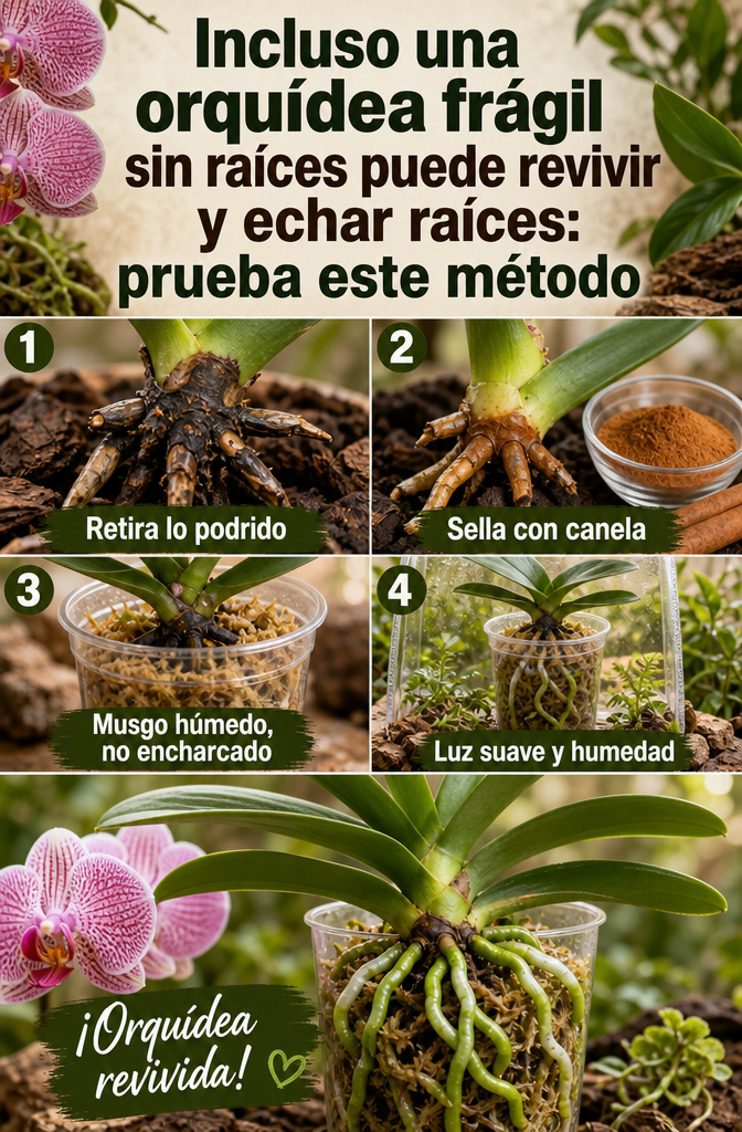 Incluso una orquídea frágil sin raíces puede revivir y echar raíces — ¡prueba este método!