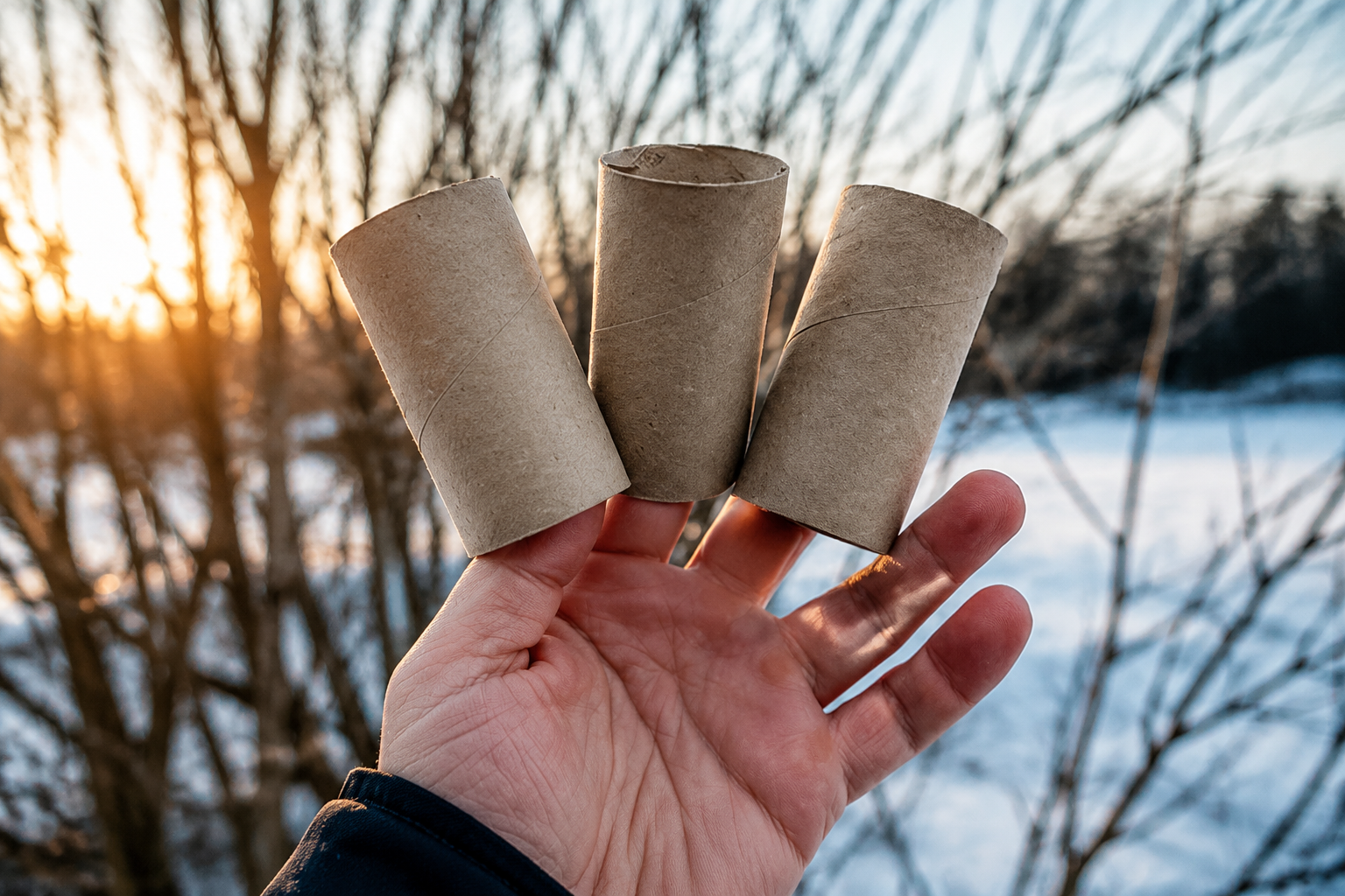 La razón sorprendente para colgar rollos de papel higiénico en el jardín