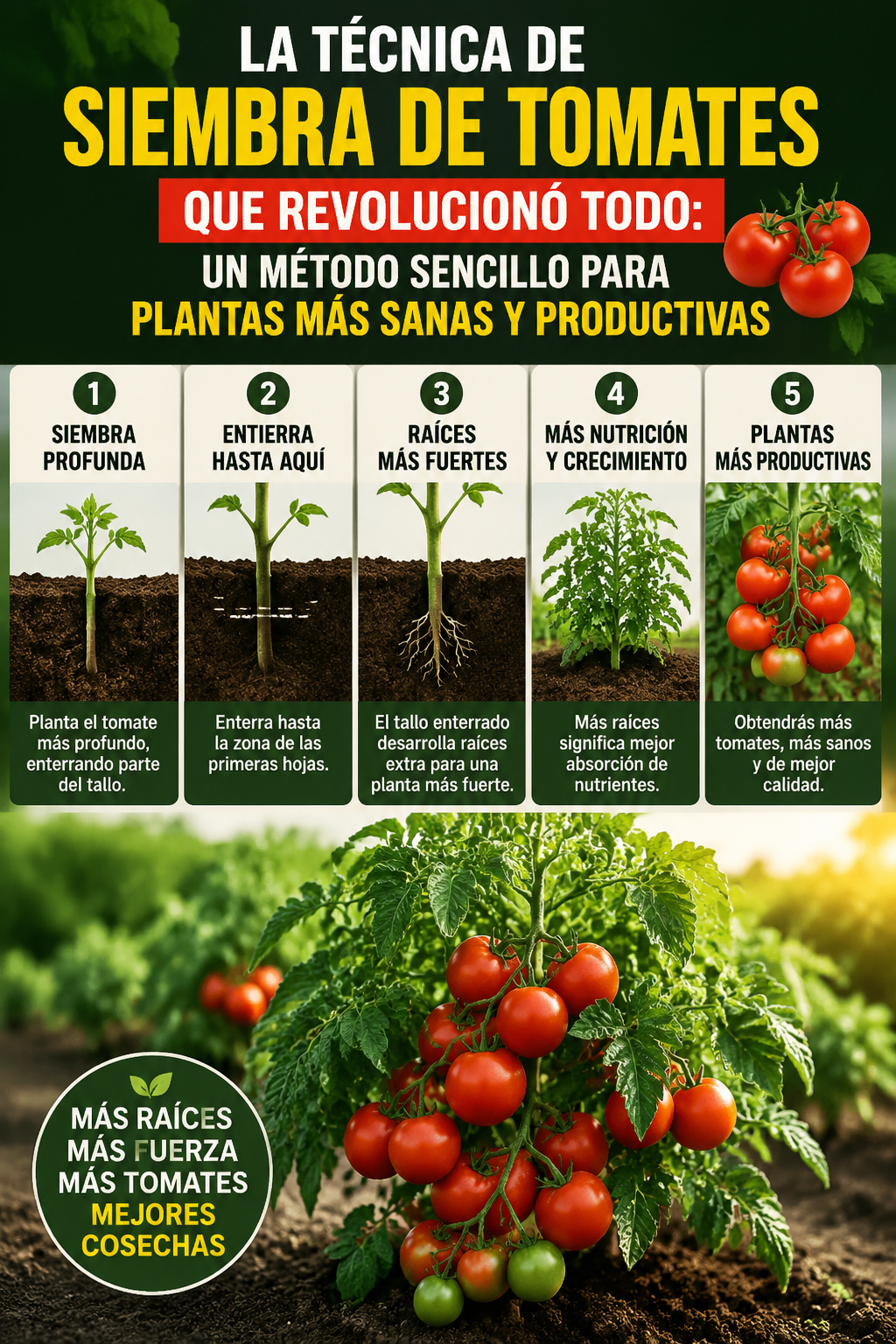 La técnica de siembra de tomates que revolucionó todo: un método sencillo para plantas más sanas y productivas