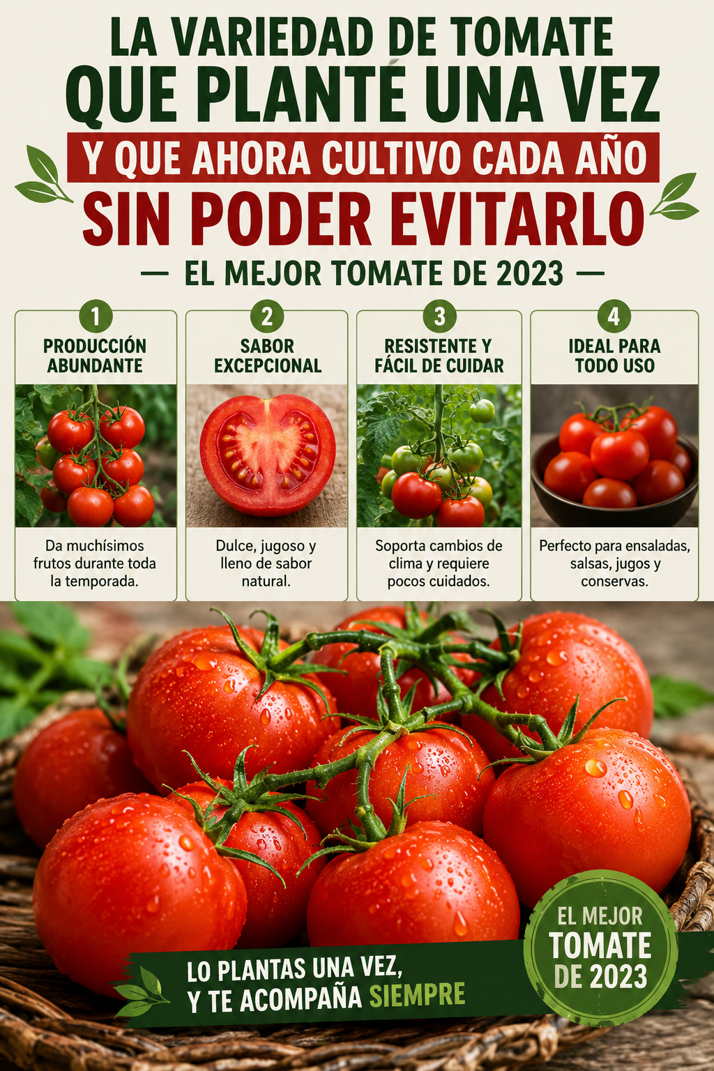 La variedad de tomate que planté una vez y que ahora cultivo cada año sin poder evitarlo — El mejor tomate de 2023