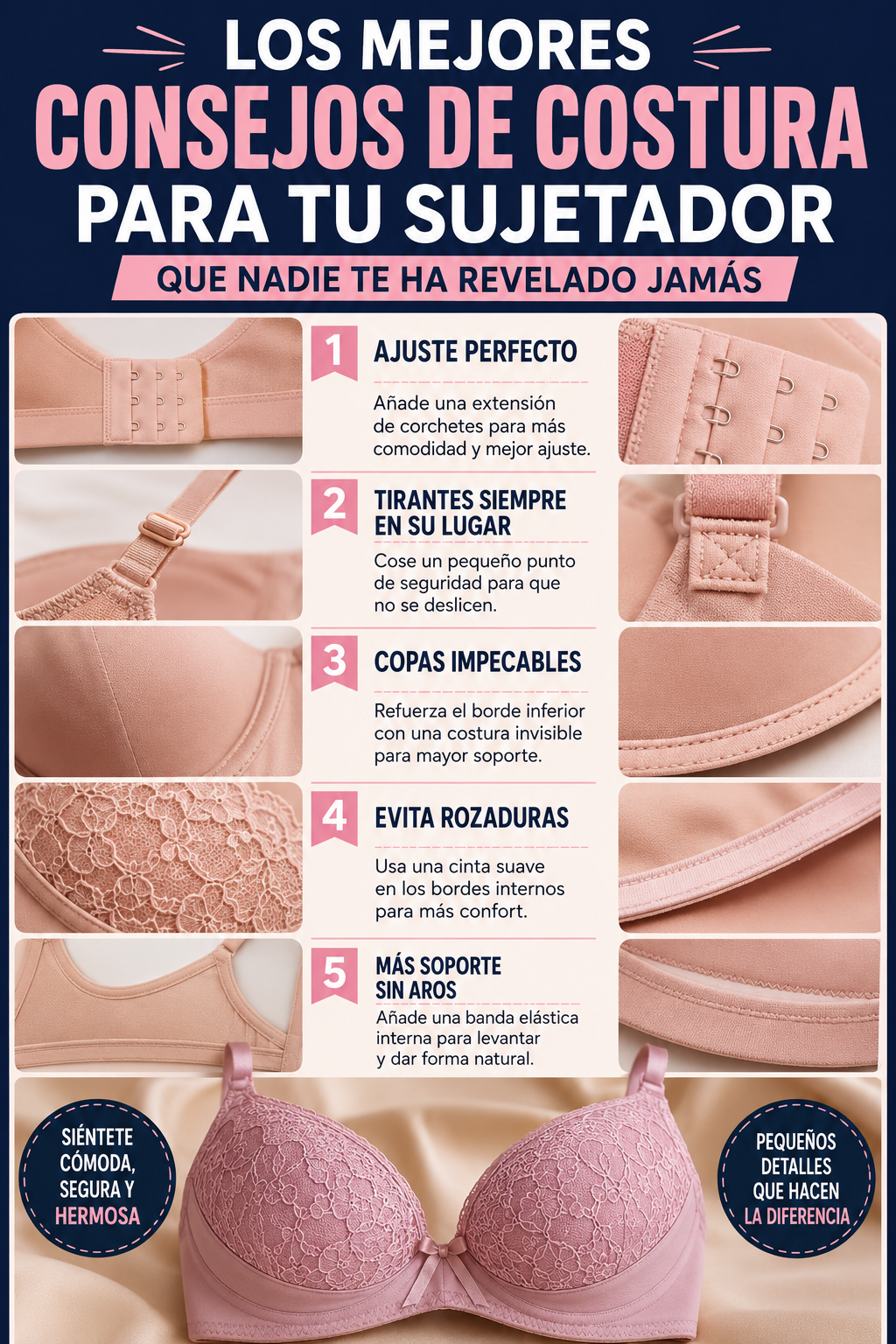 Los mejores consejos de costura para tu sujetador que nadie te ha revelado jamás