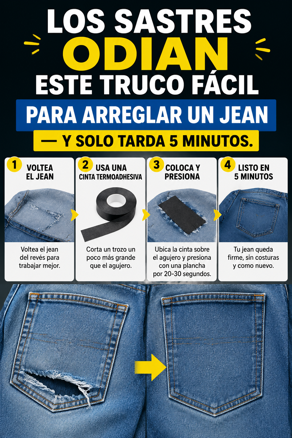 Los sastres odian este truco fácil para arreglar un jean — y solo tarda 5 minutos