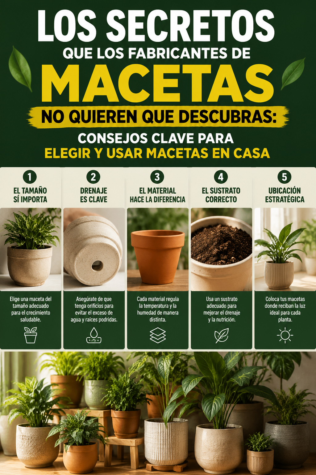 Los secretos que los fabricantes de macetas no quieren que descubras: consejos clave para elegir y usar macetas en casa