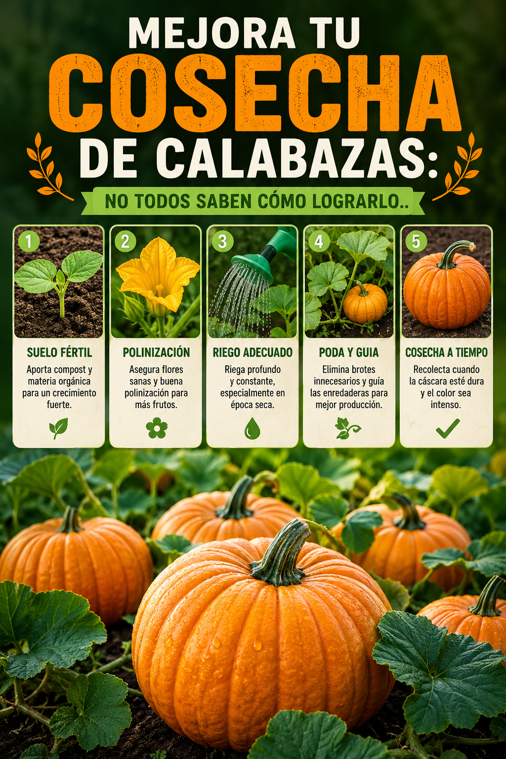 Mejora tu cosecha de calabazas: no todos saben cómo lograrlo.