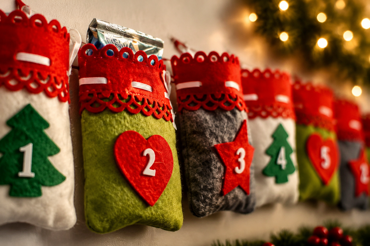 Navidad, calendario de adviento DIY: cómo hacerlo con fieltro