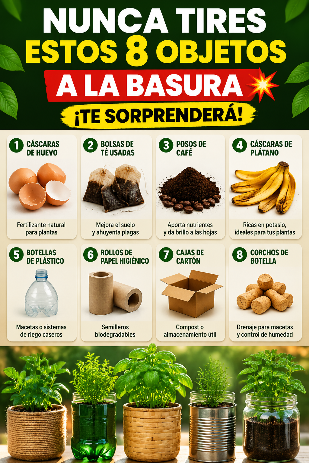 Nunca tires estos 8 objetos a la basura 💥 ¡Te sorprenderá!