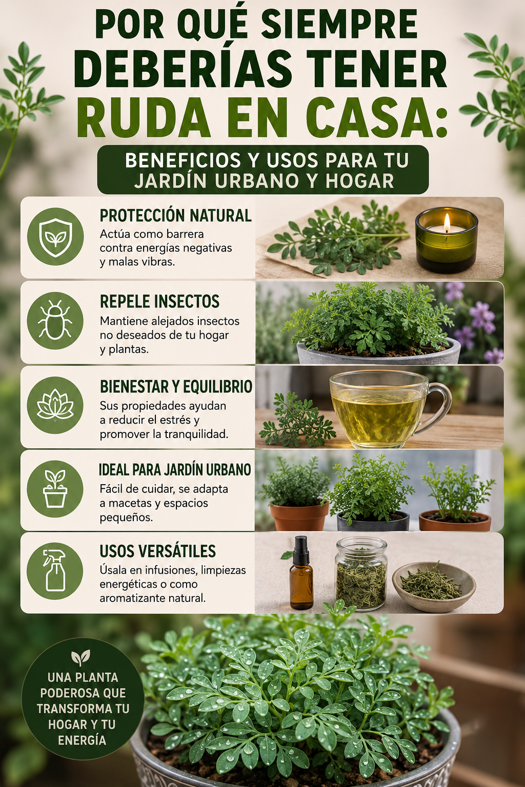 Por qué siempre deberías tener ruda en casa: beneficios y usos para tu jardín urbano y hogar