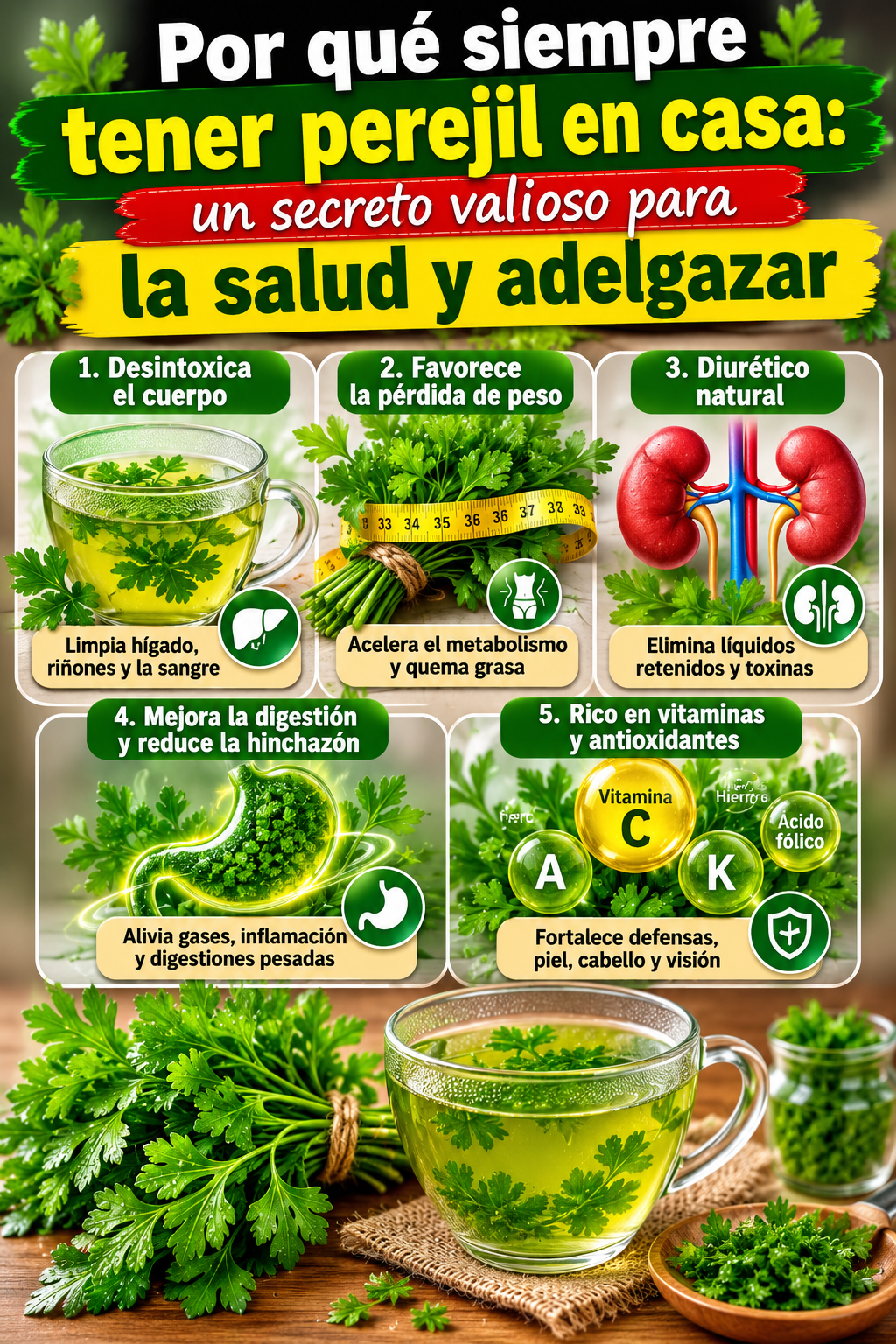 Por qué siempre tener perejil en casa: un secreto valioso para la salud y adelgazar