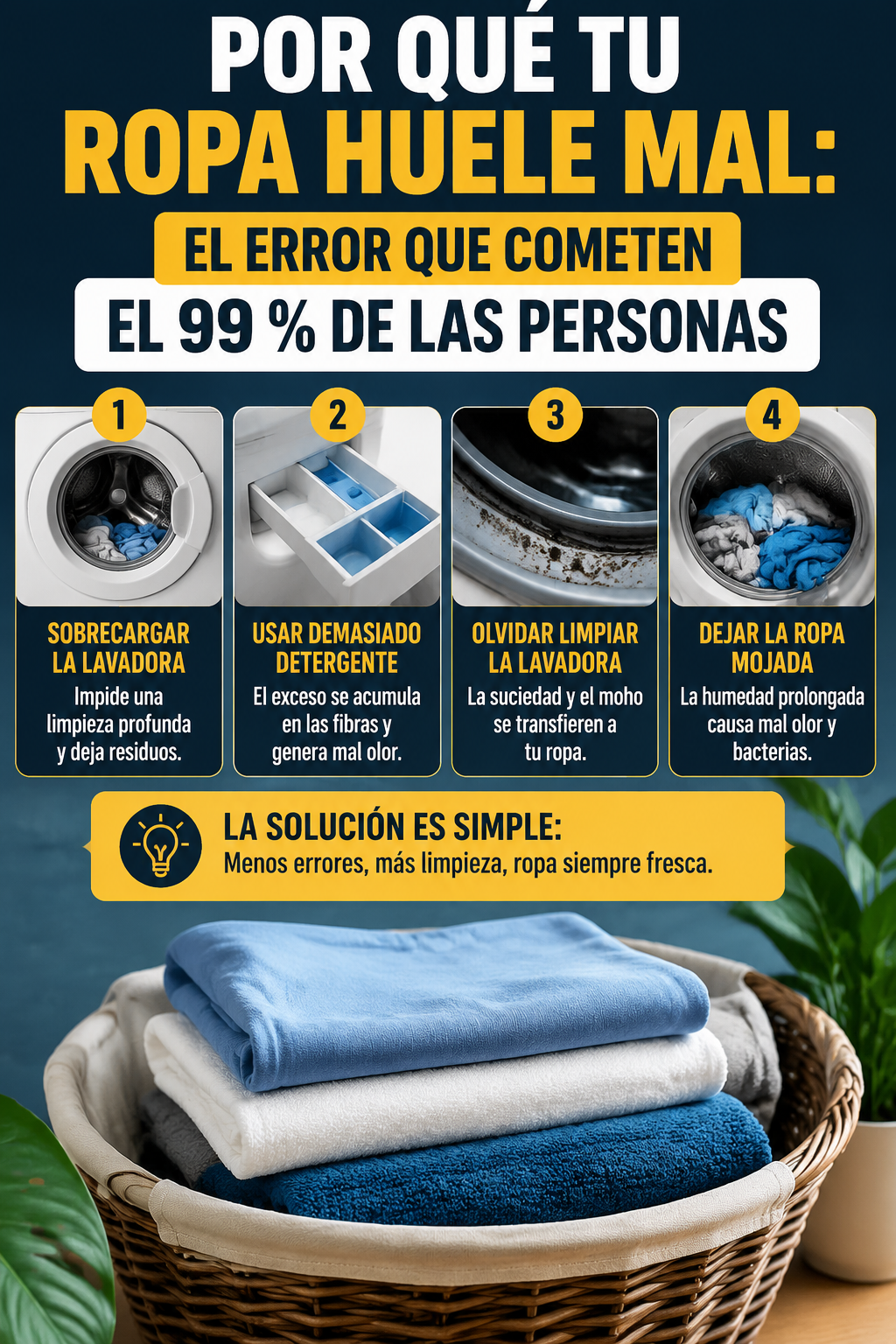 Por qué tu ropa huele mal: el error que cometen el 99 % de las personas