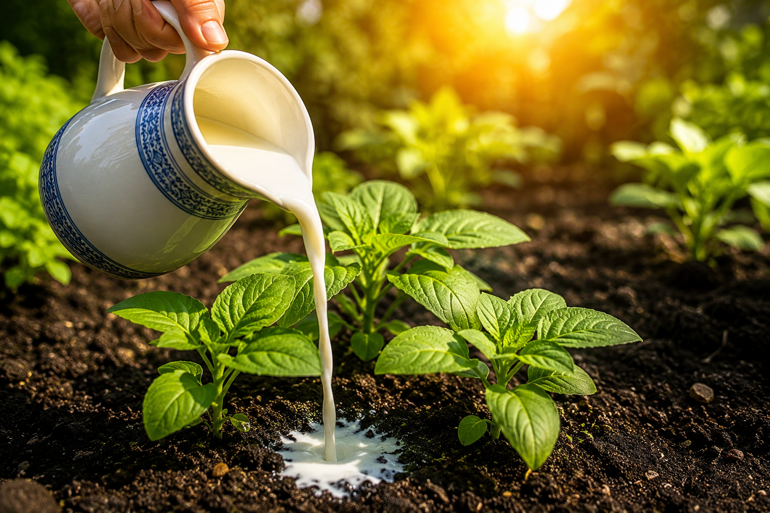 Riega tus plantas con leche: un consejo sorprendente y eficaz