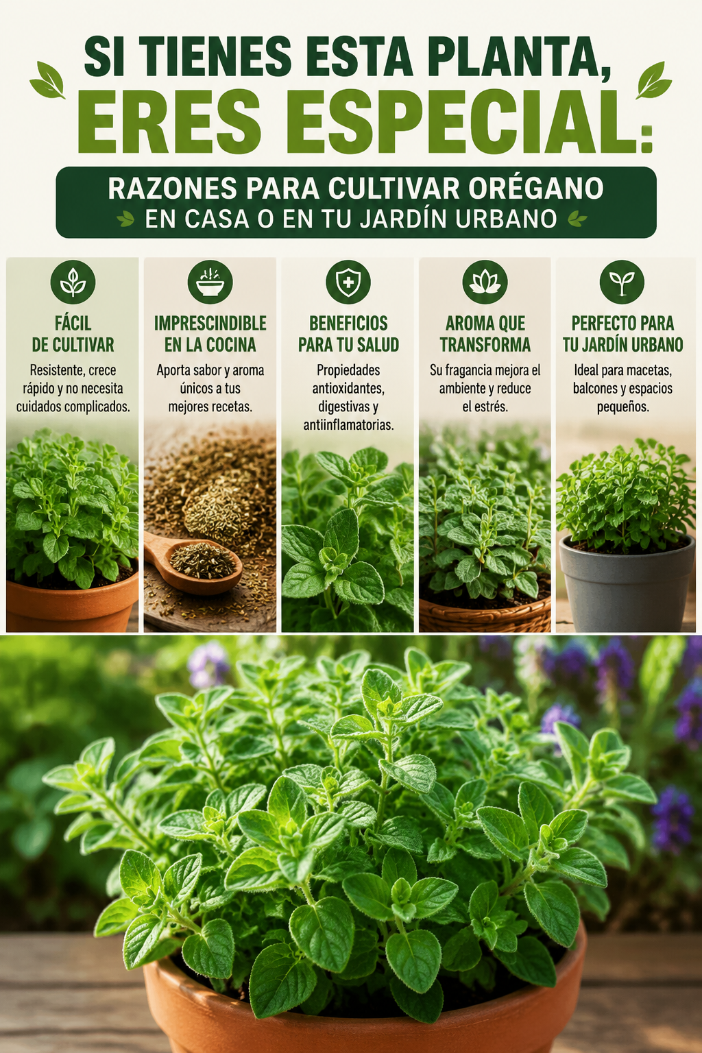 Si tienes esta planta, eres especial: razones para cultivar orégano en casa o en tu jardín urbano