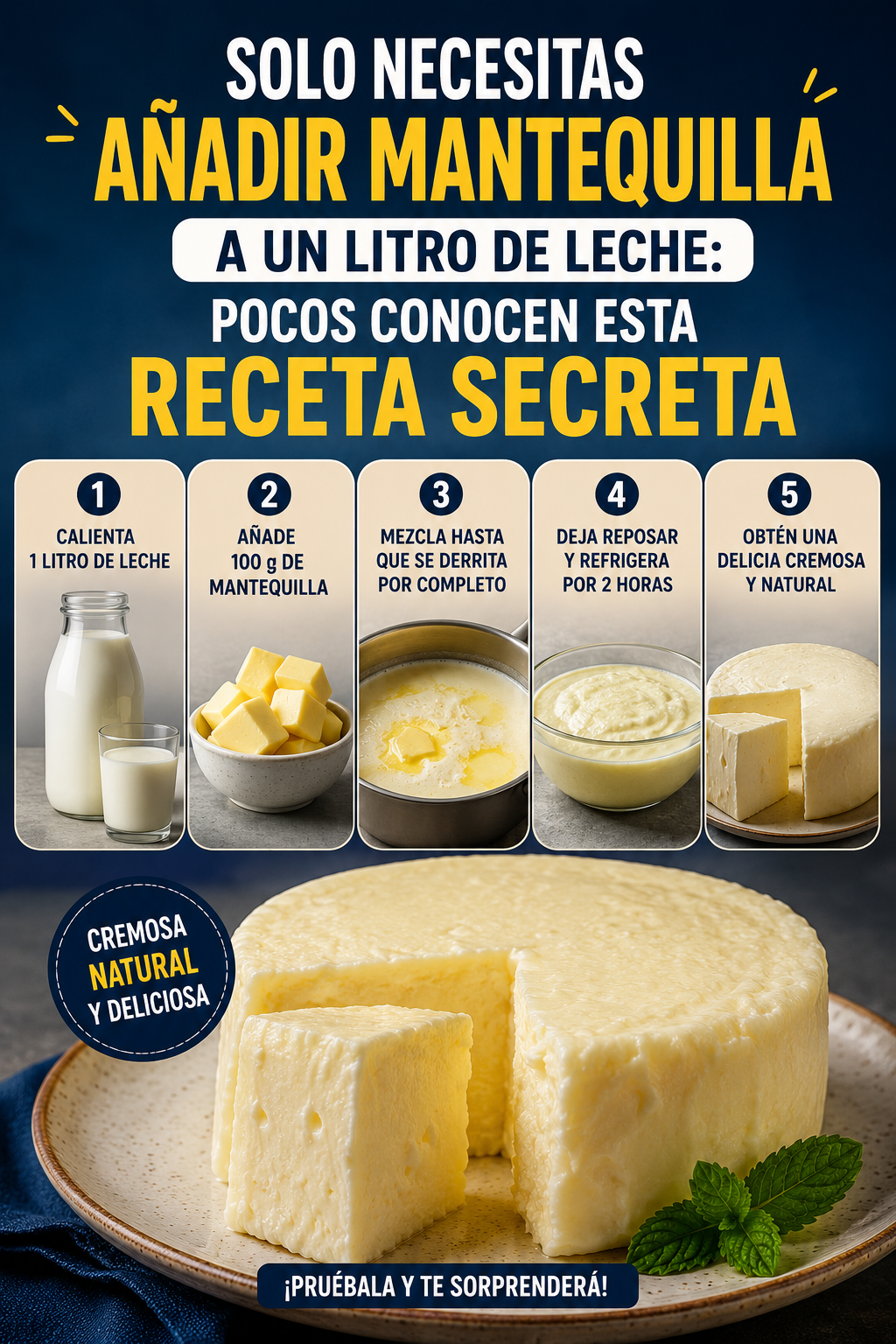 Solo necesitas añadir mantequilla a un litro de leche: pocos conocen esta receta secreta
