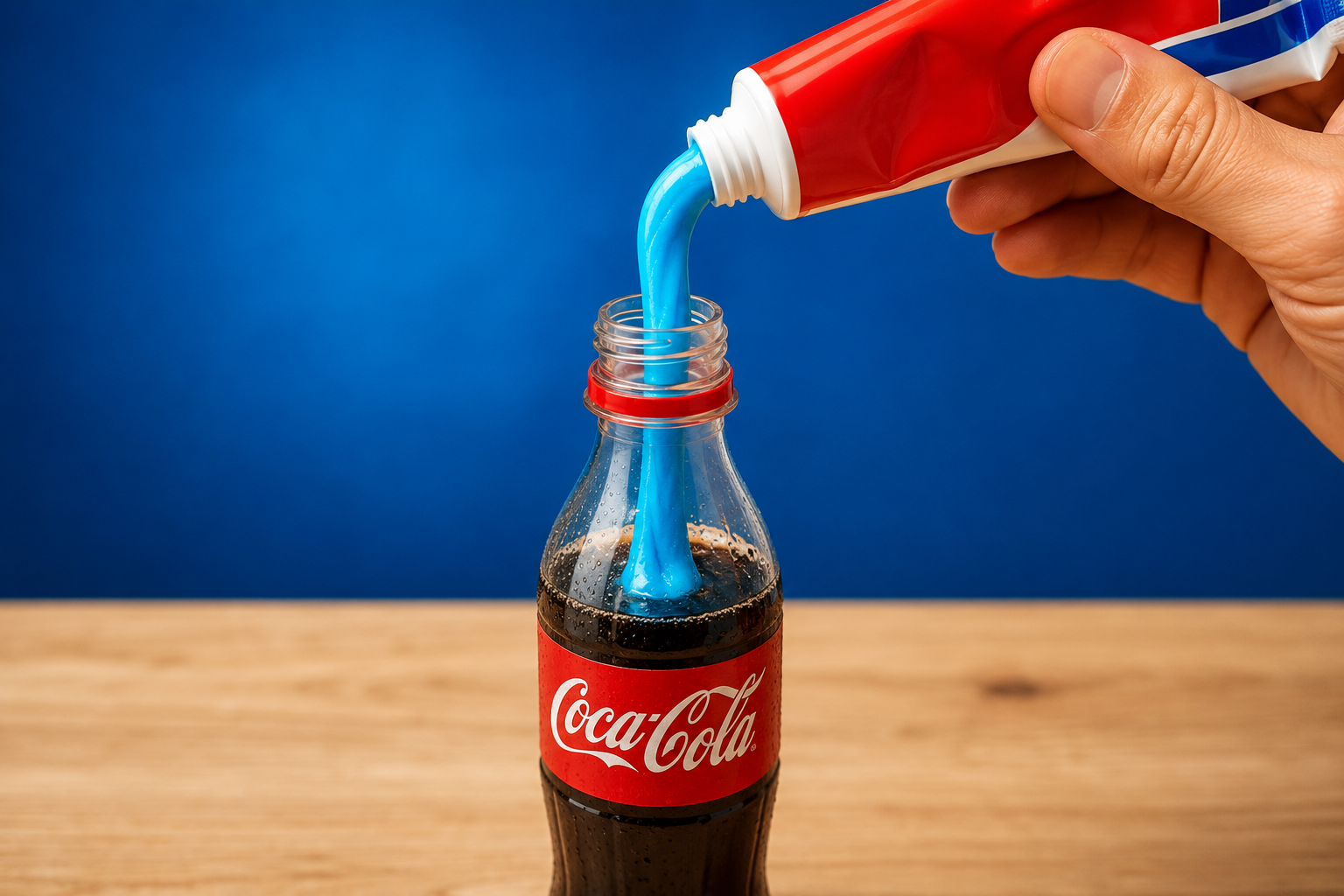 Truco de limpieza práctico: mezcla pasta de dientes y cola – 7 consejos del hogar efectivos y sorprendentes