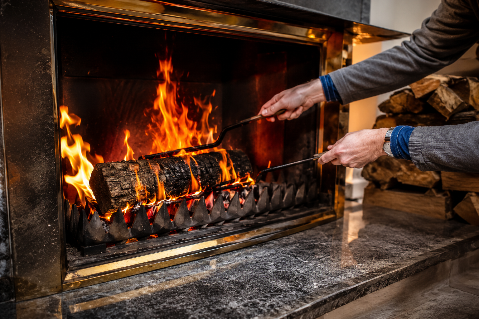 Un consejo de deshollinador para mantener el fuego de tu chimenea encendido toda la noche