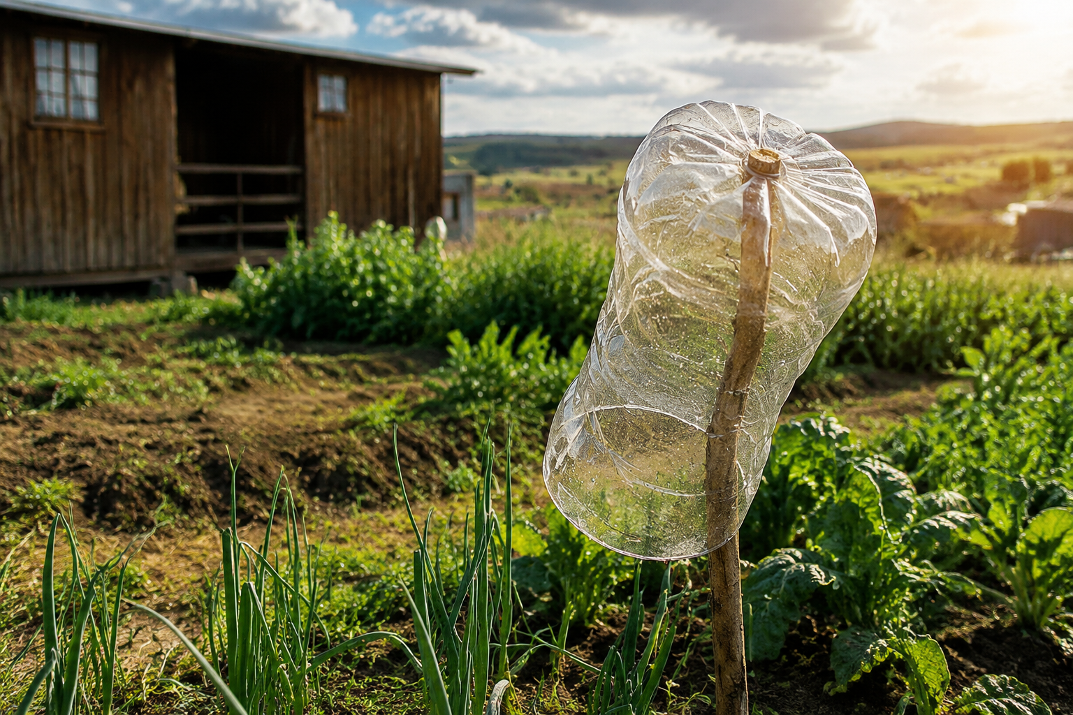 Un método fácil para mantener alejadas las topas usando una botella de plástico