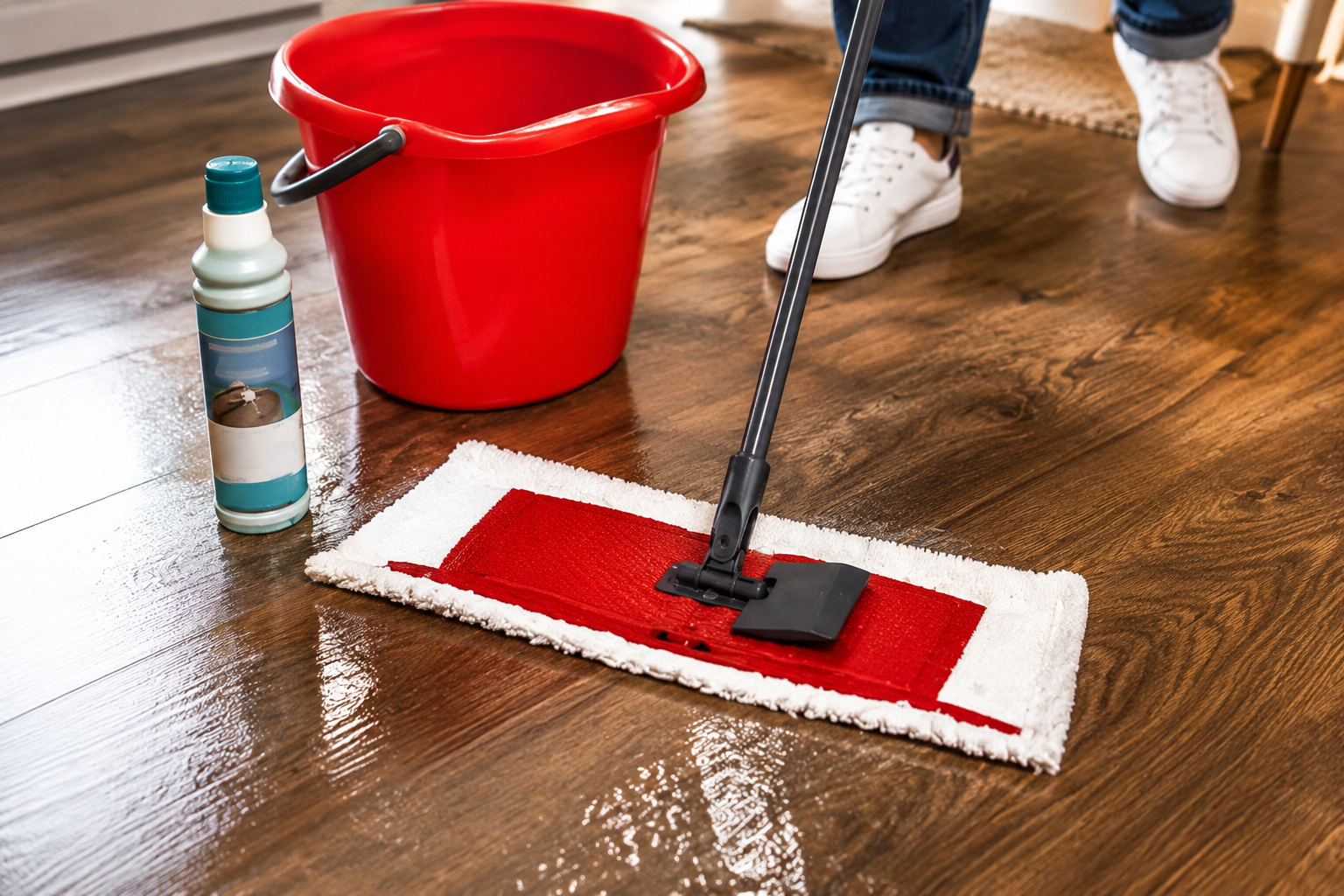 Un truco práctico para darle brillo a todo tipo de suelos: parquet, azulejos y linóleo