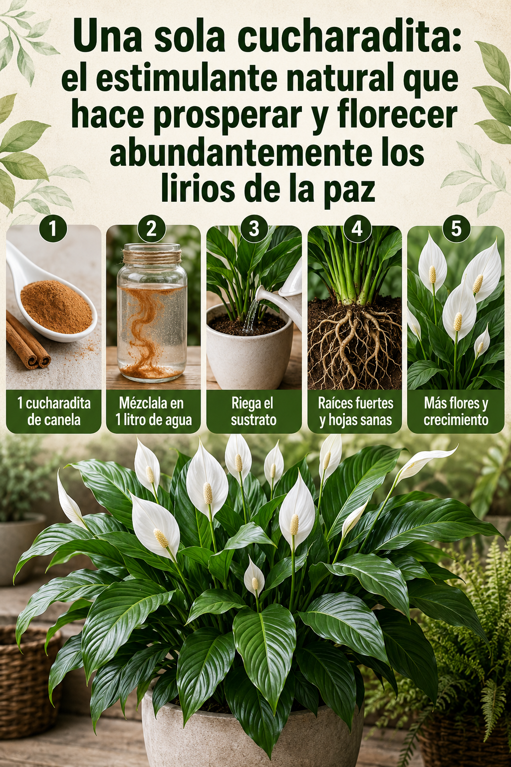 Una sola cucharadita: el estimulante natural que hace prosperar y florecer abundantemente los lirios de la paz