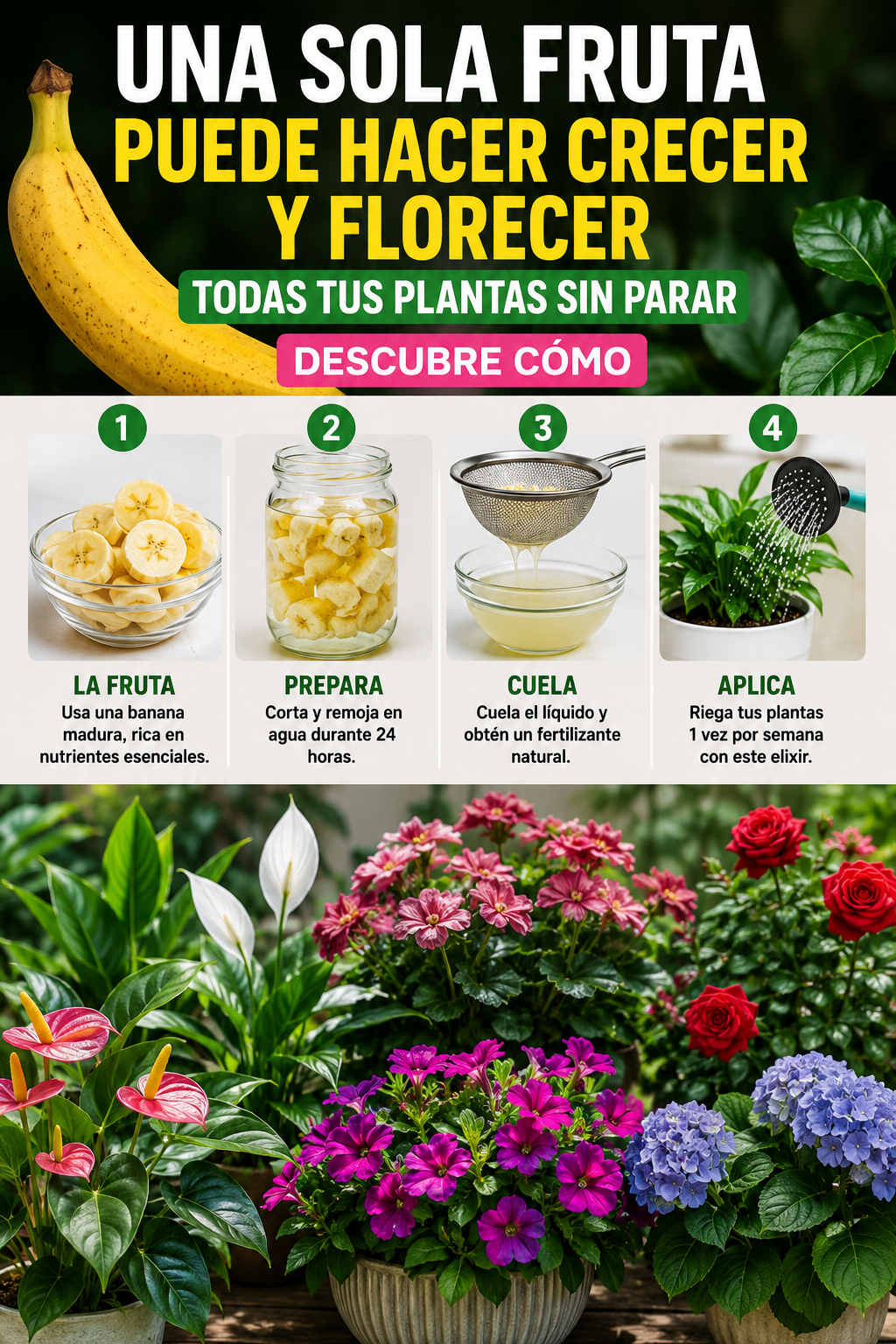 Una sola fruta puede hacer crecer y florecer todas tus plantas sin parar – Descubre cómo