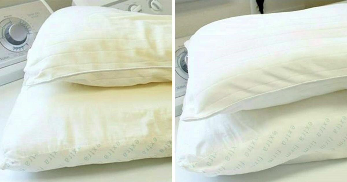 Manchas amarillas feas en las almohadas. Elimínalas con remedios improvisados