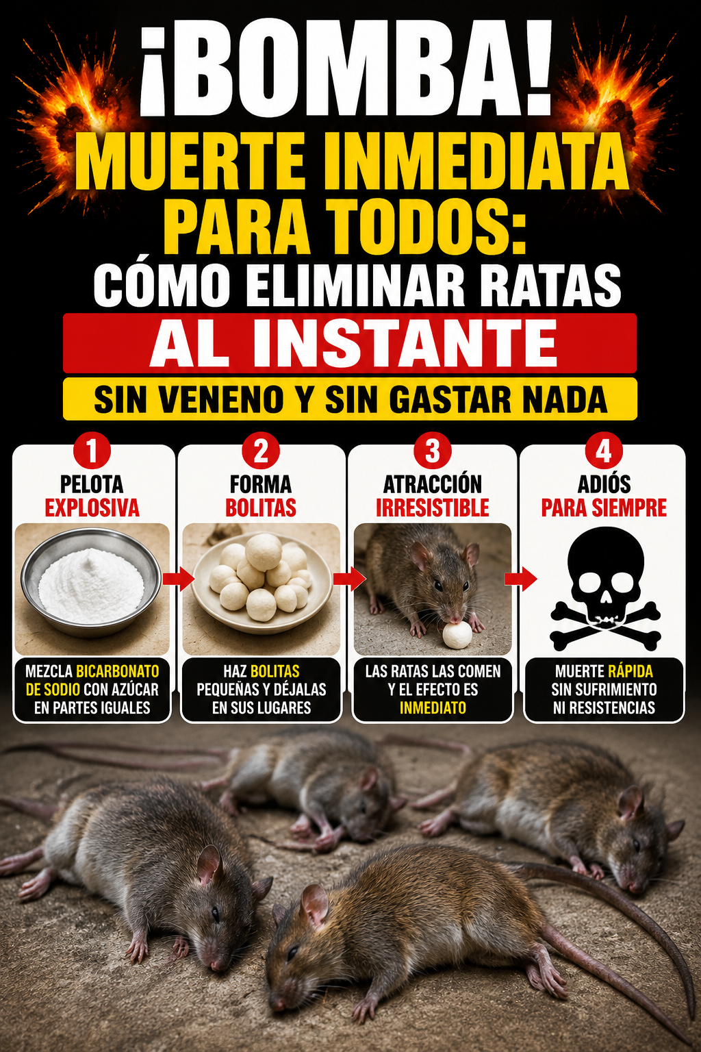 ¡BOMBA! MUERTE INMEDIATA PARA TODOS: CÓMO ELIMINAR RATAS AL INSTANTE SIN VENENO Y SIN GASTAR NADA